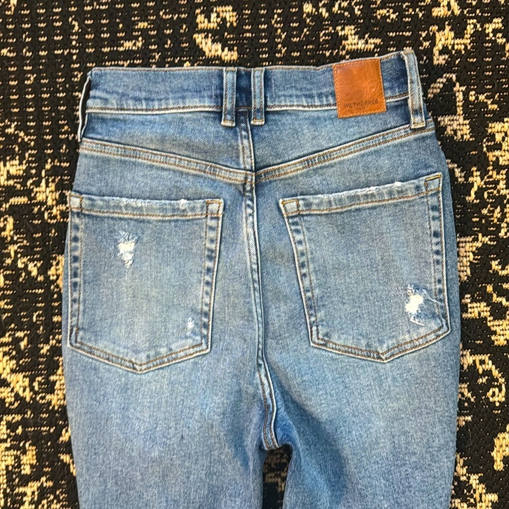 Free People We The Free Phoenix Distressed High-Rise Skinny Jeans 27 6 - Picture 4 of 10